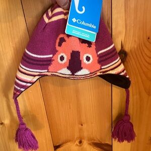 Columbia Kids' Fox Knit Hat in Purple and Orange